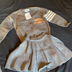 Lola and the boys varsity bear knit set